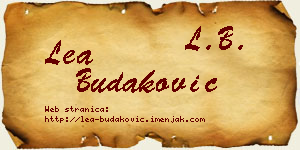 Lea Budaković vizit kartica